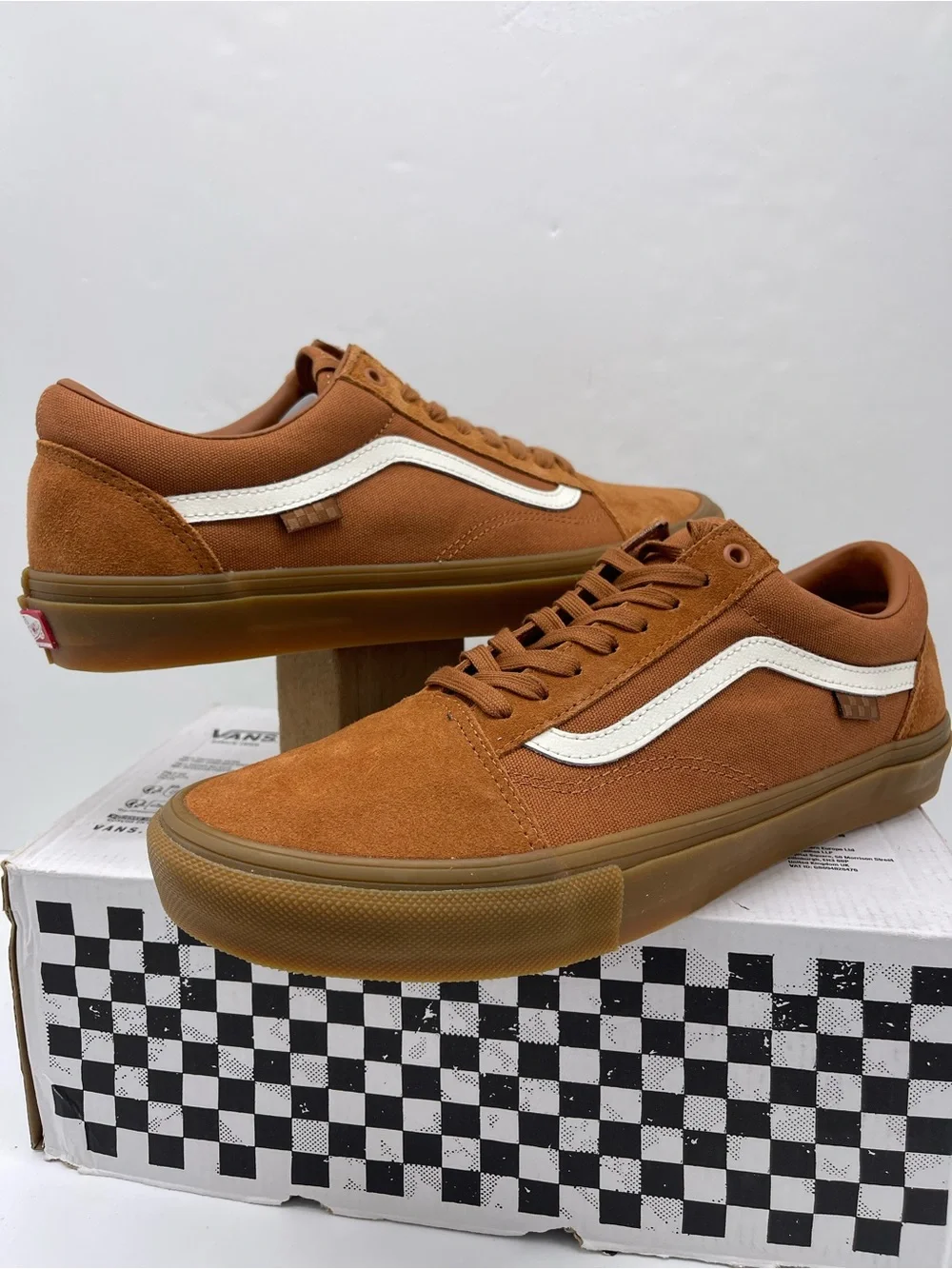 Vans Brown Suede & Canvas Low Top Sneakers with White Stripe